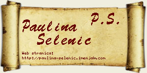 Paulina Selenić vizit kartica